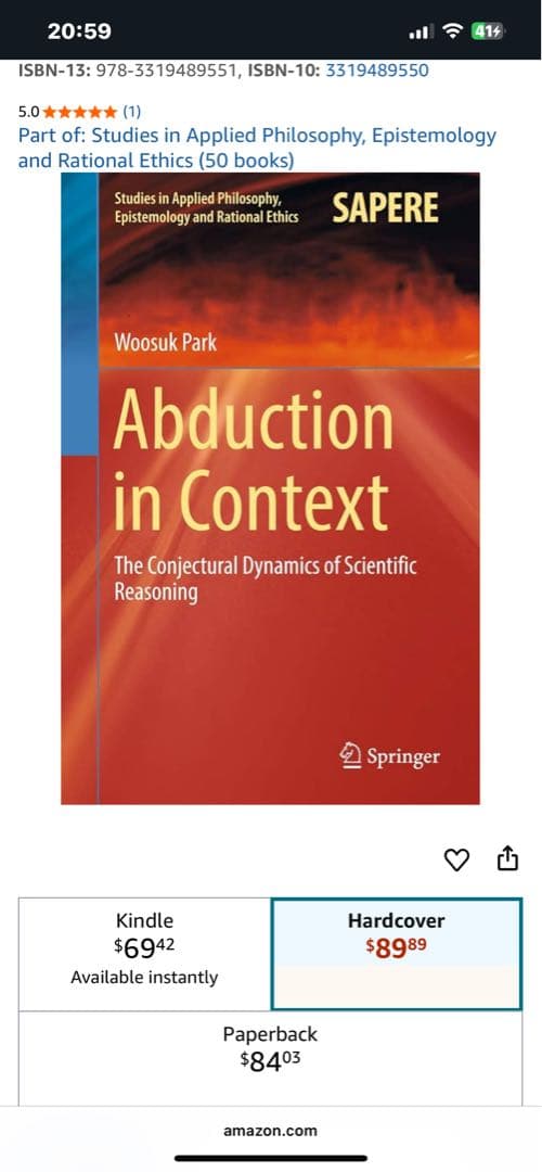洋書 Abduction in Context Woosuk Park