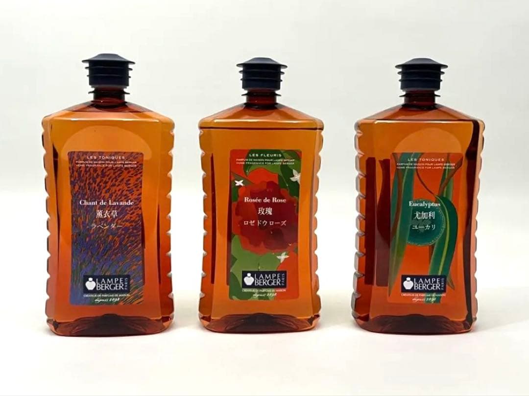 新品未開封★ランプベルジェオイル３本セット　ラベンダー　ユーカリ　ロゼドゥローズ