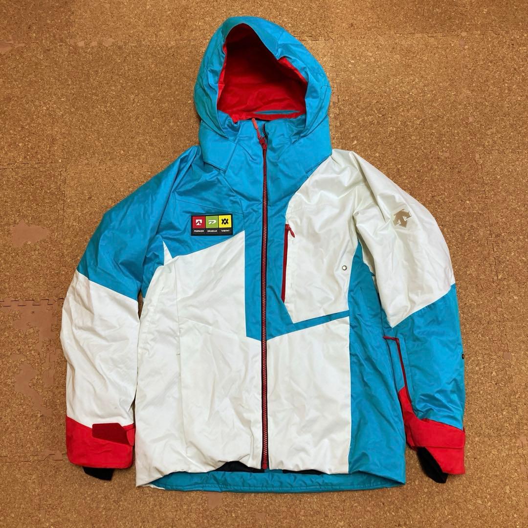 【極美品】デサントdescentスキーウェア S.I.Oスキー Mメンズ白青