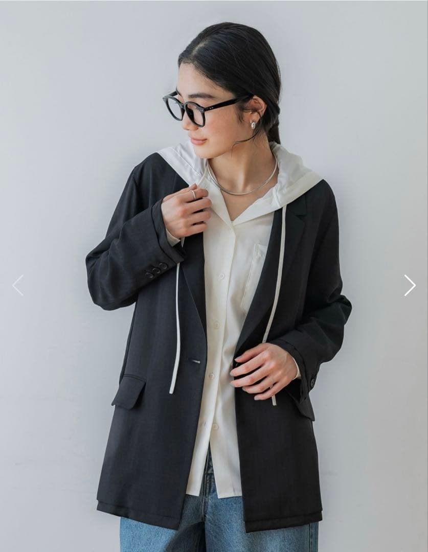 【crewre】size3 レイヤードシアージャケット ブラック