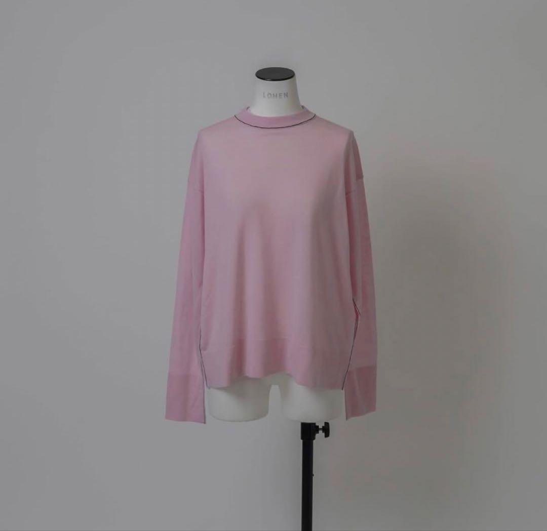 【タグ付新品未使用】lohen BY COLOR SEAM KNITピンク