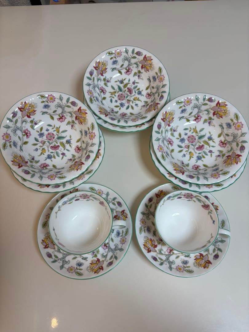 ミントン　カップソーサー2個、ボウル6個セット