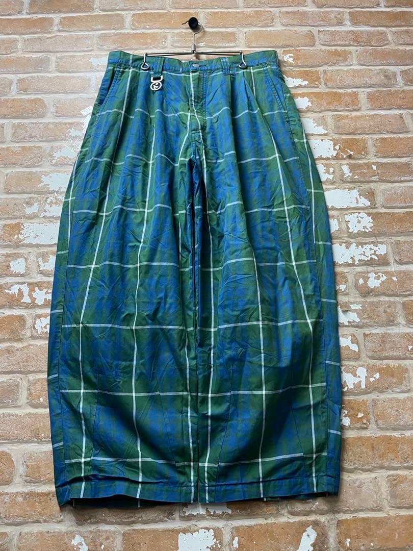 ROLLING CRADLE スラックス　チェックスラックス　ワイドスラックス