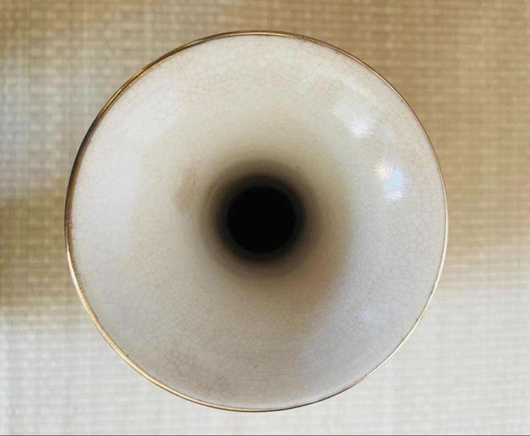 薩摩焼　飾り壺　花瓶　島津家紋入 丸十字　色絵　金彩　高さ46.5㎝ 大型　大壺