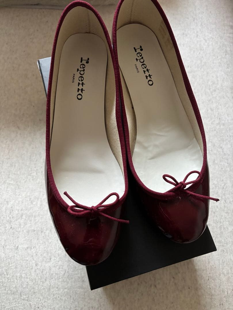 Repettoボルドーヒール付きシューズ41