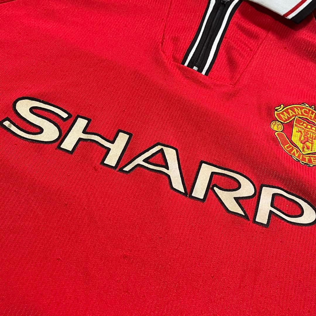 90s y2k SHARP umbro OLD vintage ハーフジップ 赤