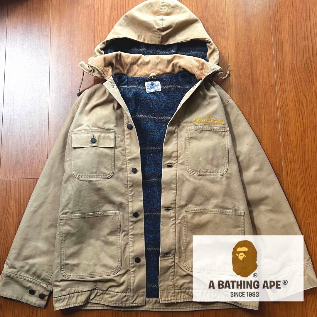 【希少】A BATHING APE チョアコート90s00s初期縄タグ　日本製