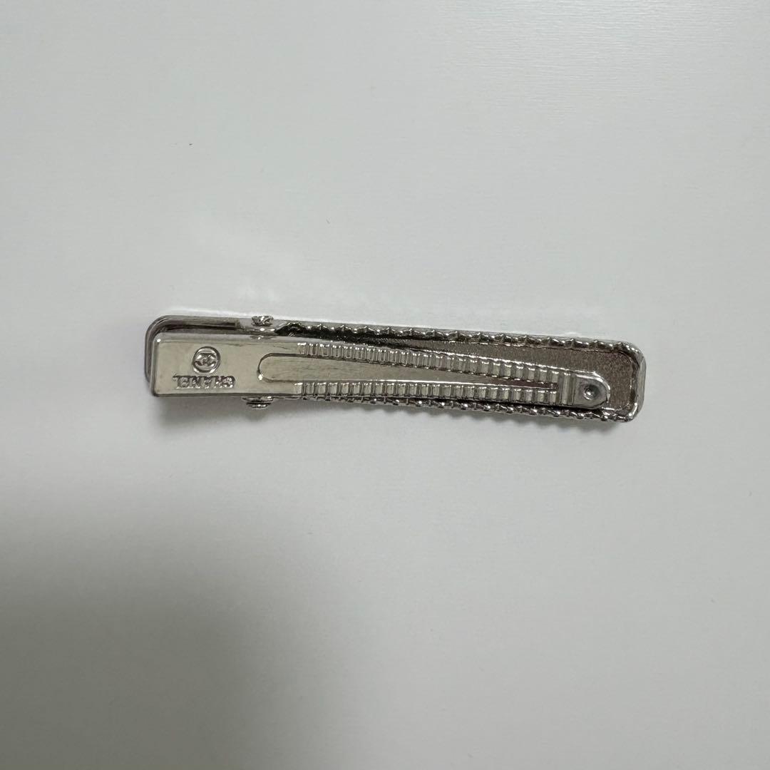 CHANEL シルバー ロゴ バレッタ　ヘアピン