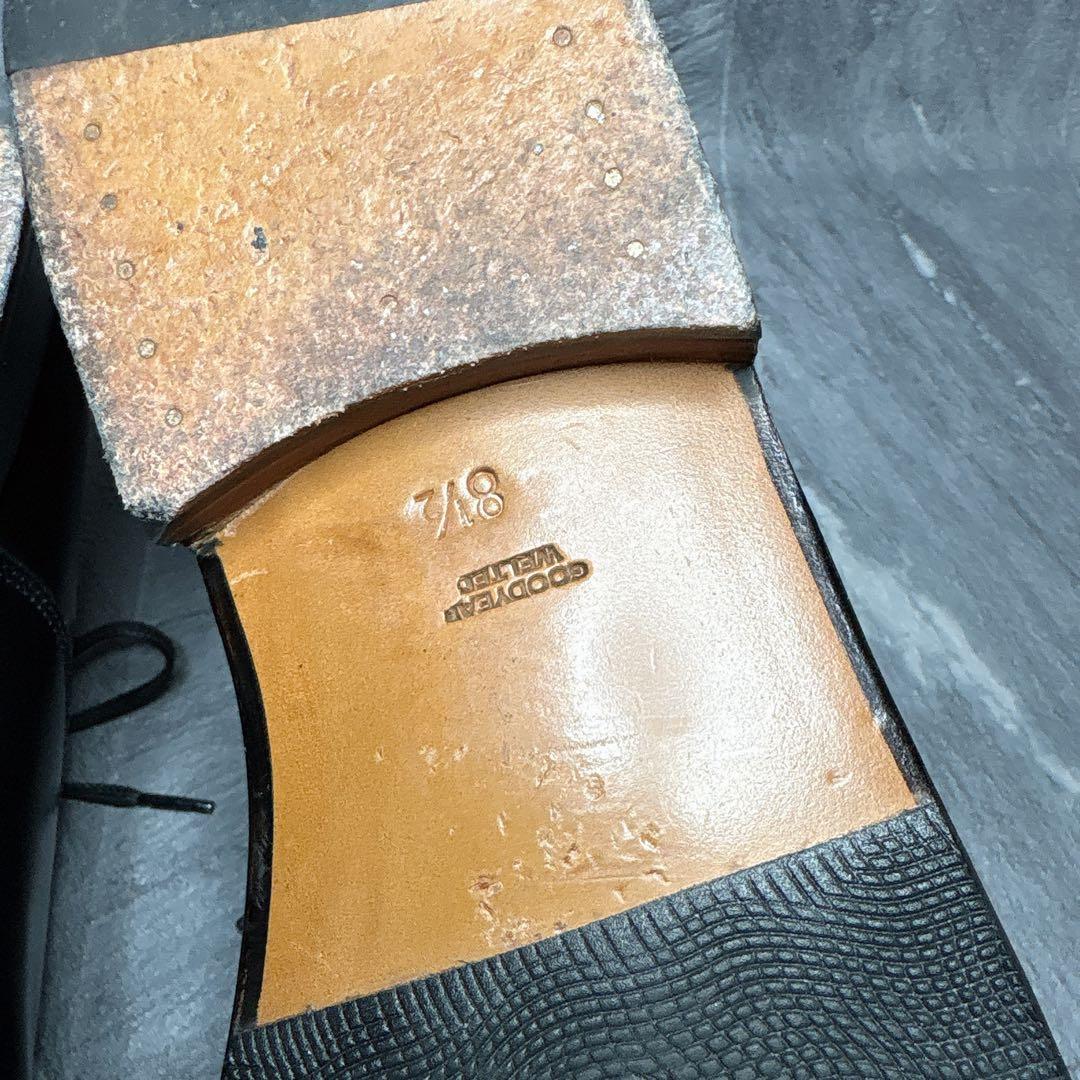 美品 ONLY グッドイヤーウェルト製法 革靴 Vibramソール 黒