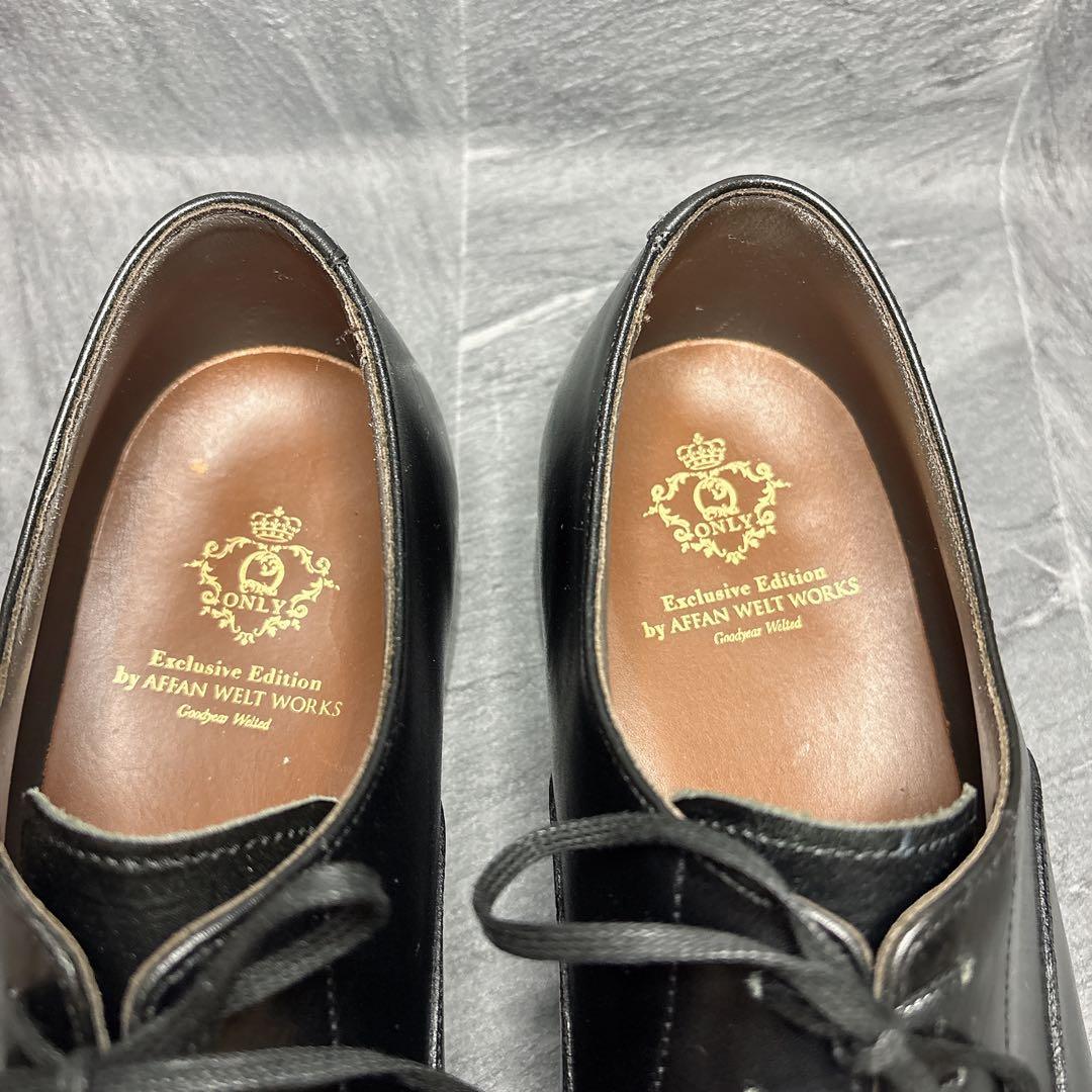 美品 ONLY グッドイヤーウェルト製法 革靴 Vibramソール 黒