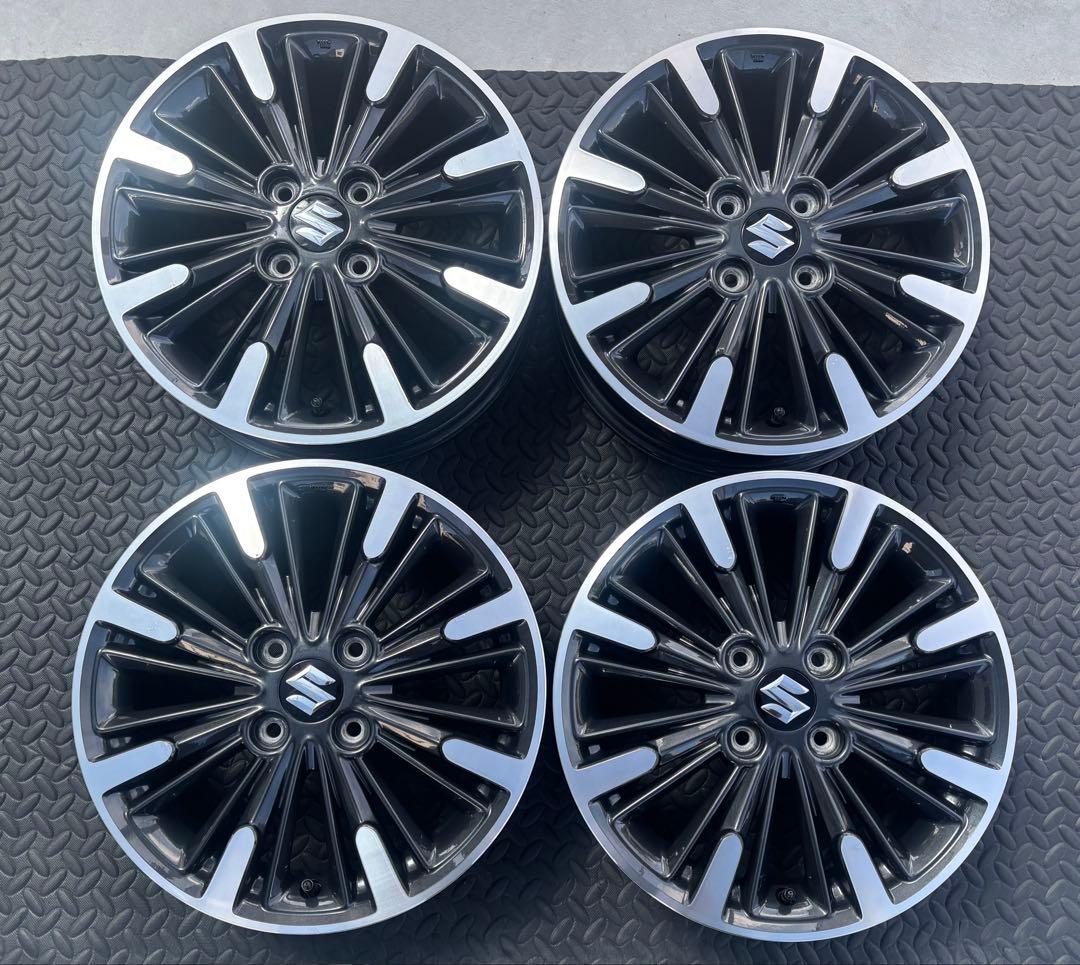 スズキ mk53sスペーシアカスタム 純正 15インチ4本 エアバルブ新品交換済