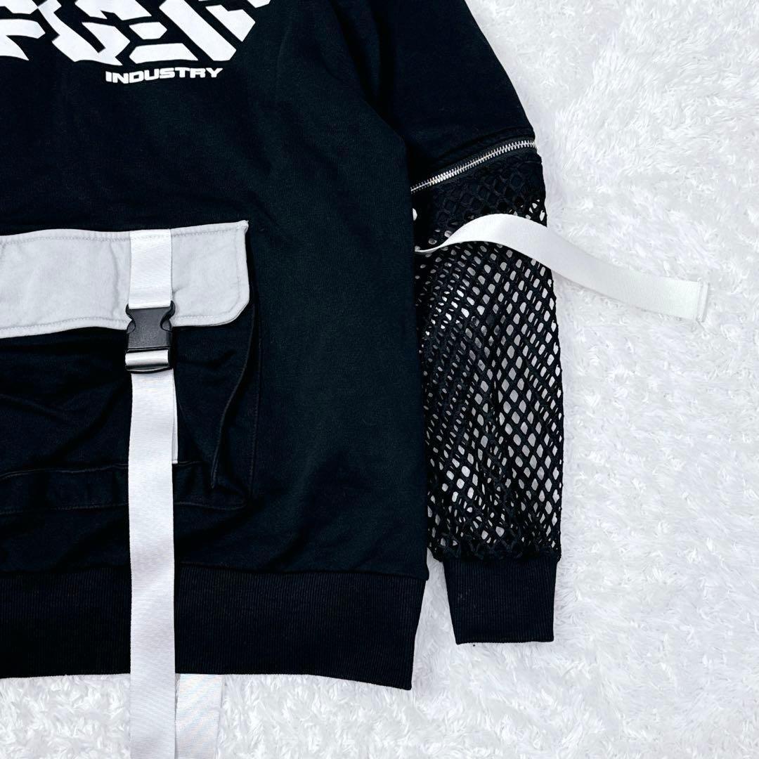 美品 REFLEM サイバー タクティカル袖メッシュセパレートパーカー ジャージ