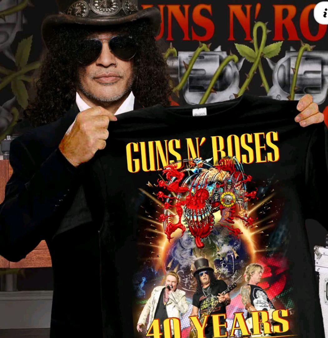 GUNS N' ROSES 40th記念Tシャツ 限定 ガンズ・アンド・ローゼズ