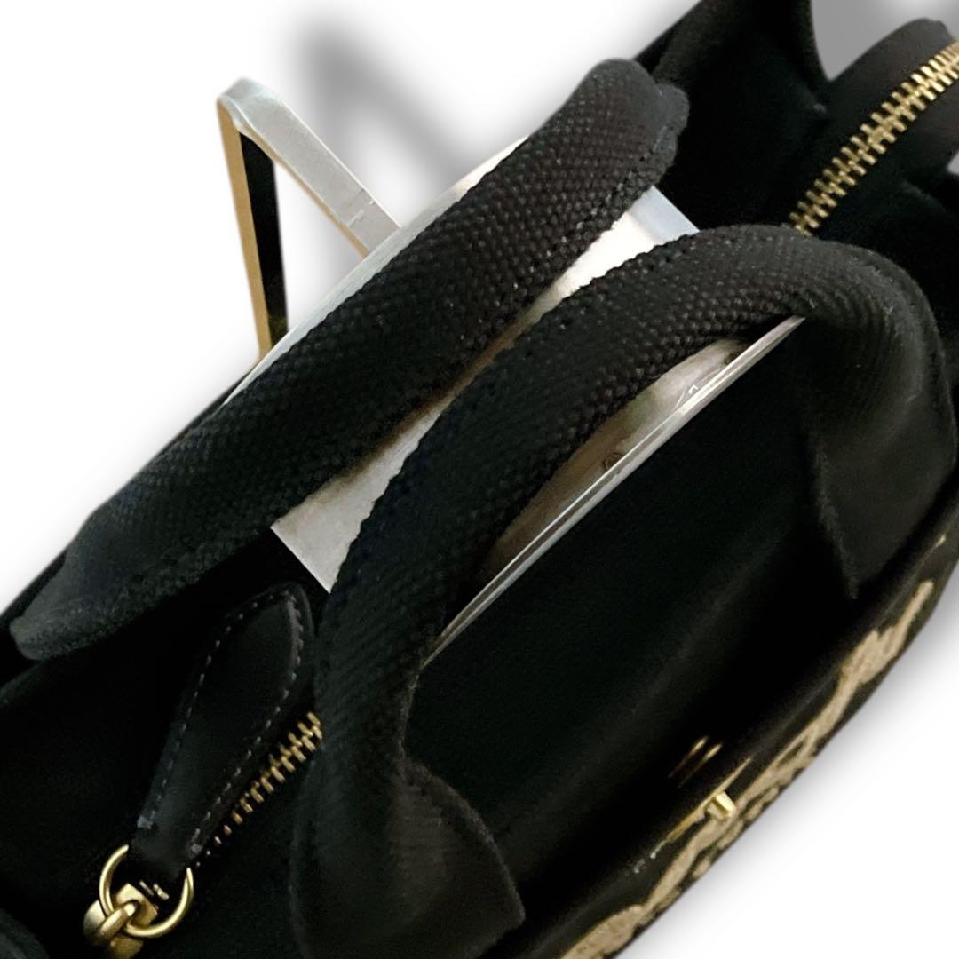 コーチ 良品 2way レキシー 日本限定 カーゴトート26 ブラック 刺繍