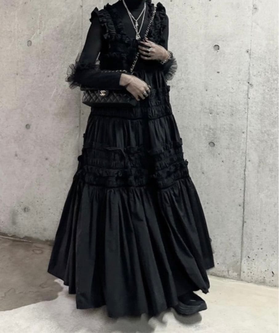 あー　PERNA ギャザーキャミフリルワンピース