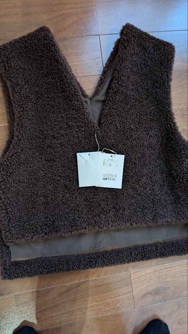 【週末限定価格】CADUNE ボアベスト茶