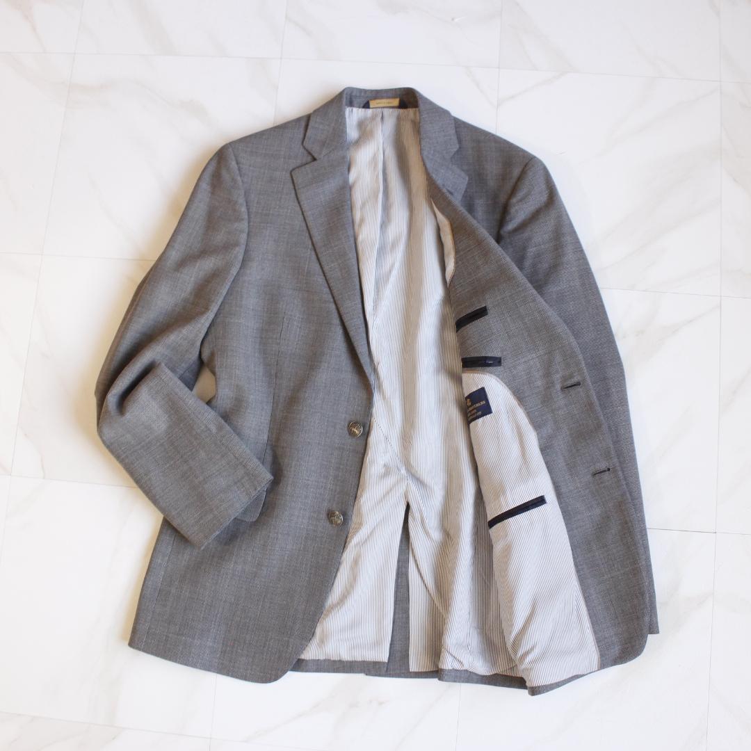 Brooks Brothers 銀ボタンテーラードジャケット Mサイズ グレー