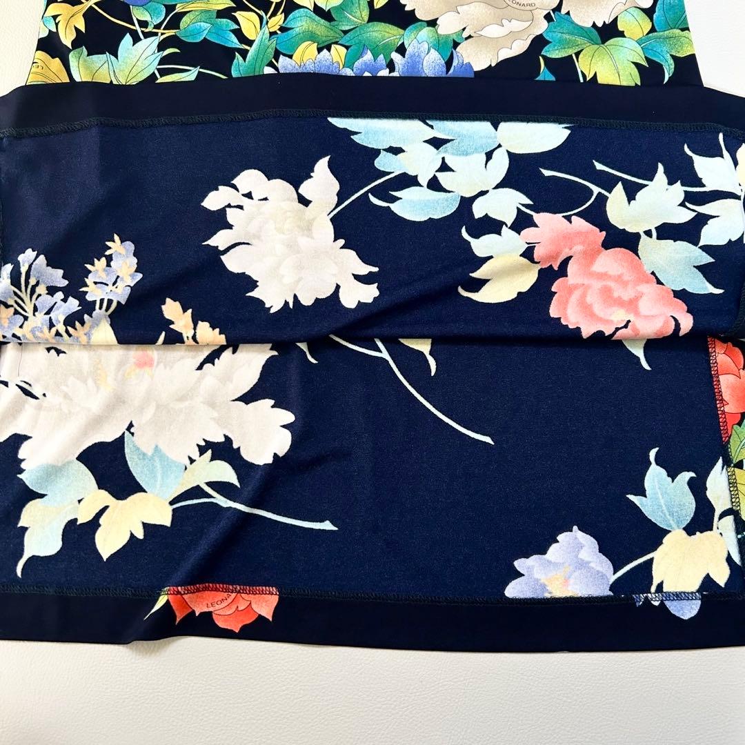 極美品✨レオナール カンカン 美しい花柄のワンピース ロング