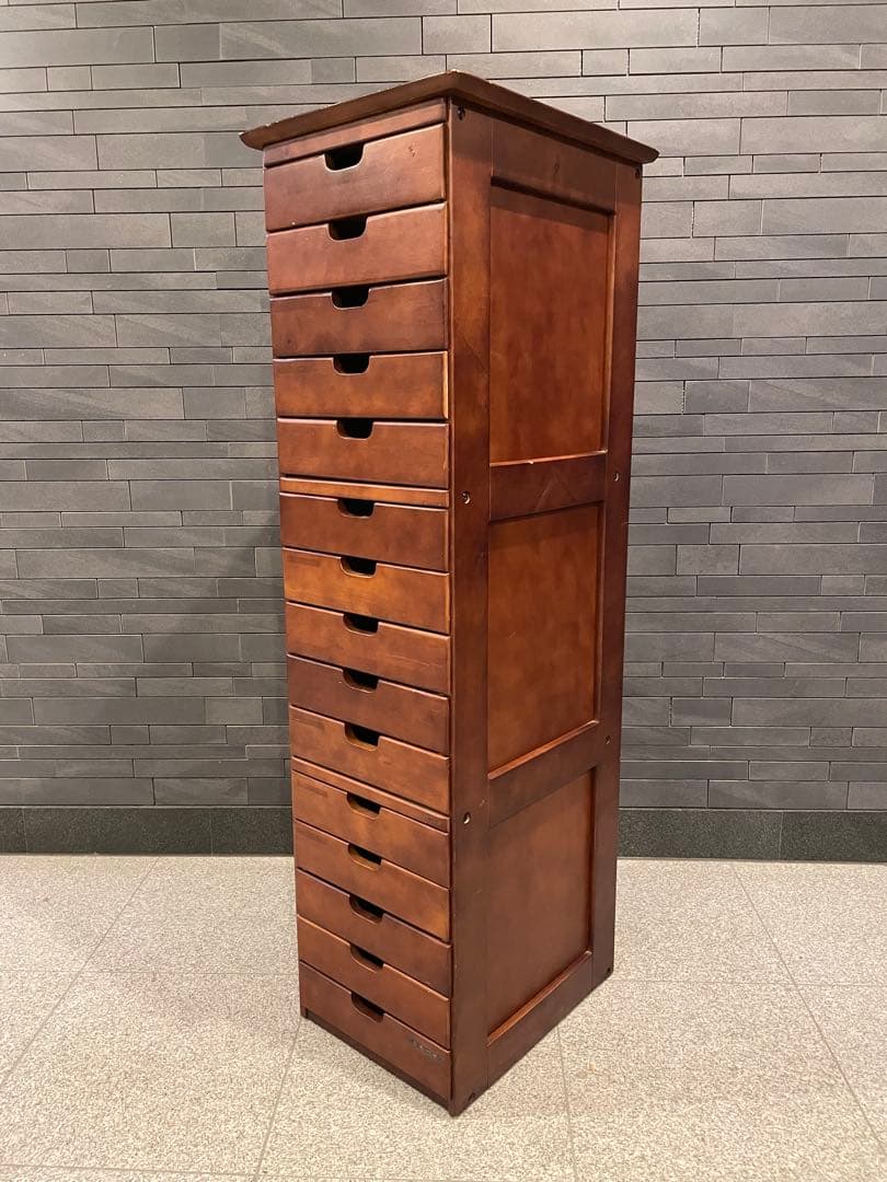 はやし　レトロ 高級ハイキャビネット タワー レターケース　１5段