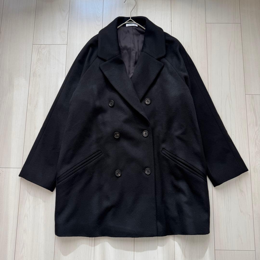 美品✨ドゥーズィエムクラス　Short Double コート カシミヤ　ブラック