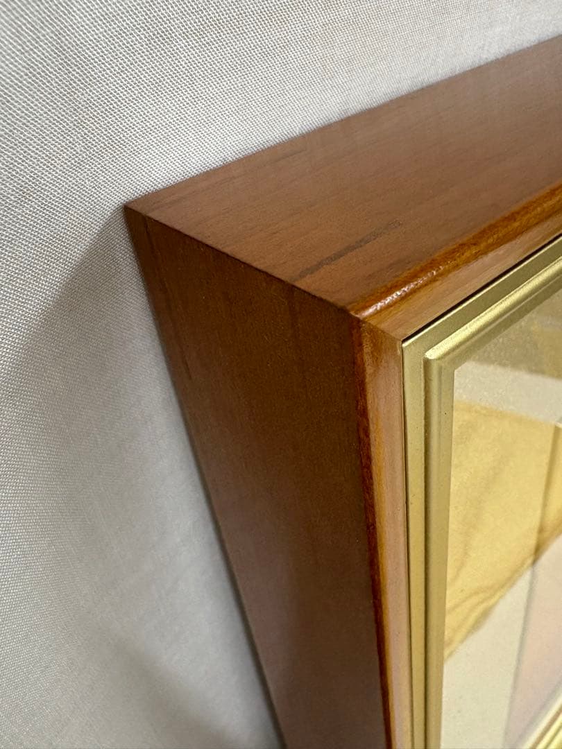 「旭日青松」　下島洋貫　絵画　日本画　風景画　額装　共シール　箱袋有り