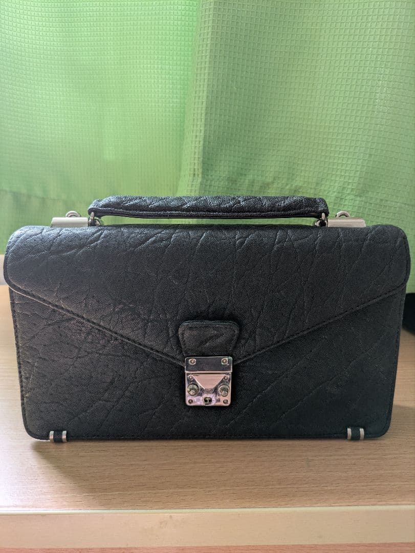 象革　リアルエレファント　セカンドバッグ＆ショルダーバッグ２way　本革紐・鍵付