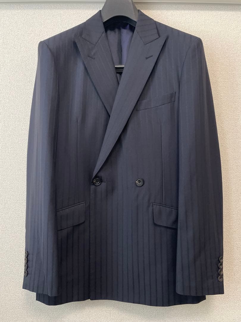 リチャードジェームス DORMEUIL生地 ネイビー ダブルブレストスーツ 40