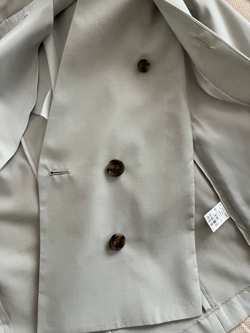 新品/FENNEL/ダブルフロント2wayノーカラージャケット（杢グレー）