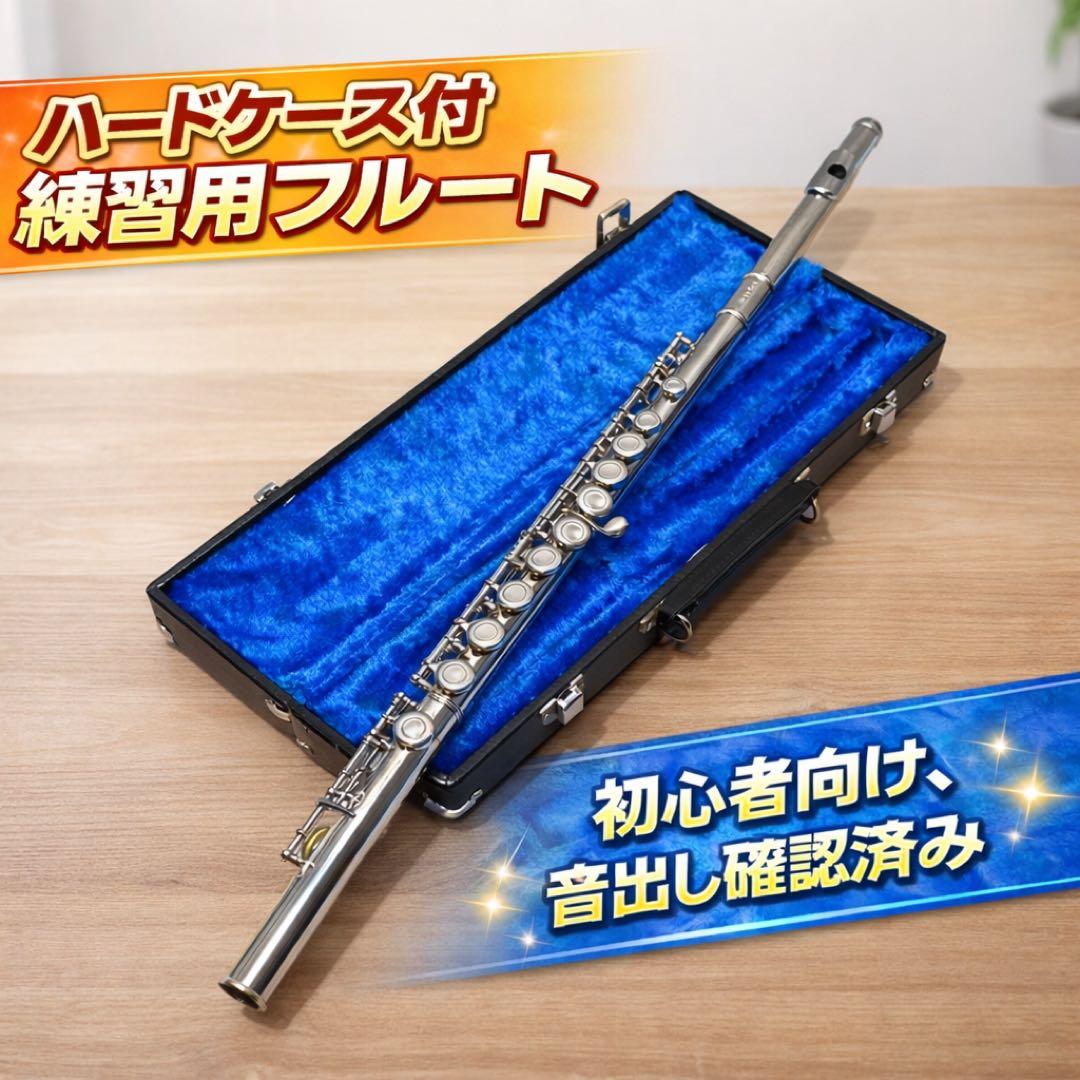 【音出し確認済み】 フルート 本体 ハードケース付 現状品 初心者向け 練習用