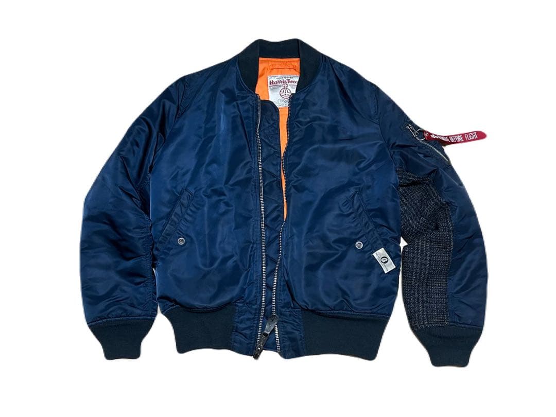 goodenough alpha ハリスツイード ma-1 ネイビー