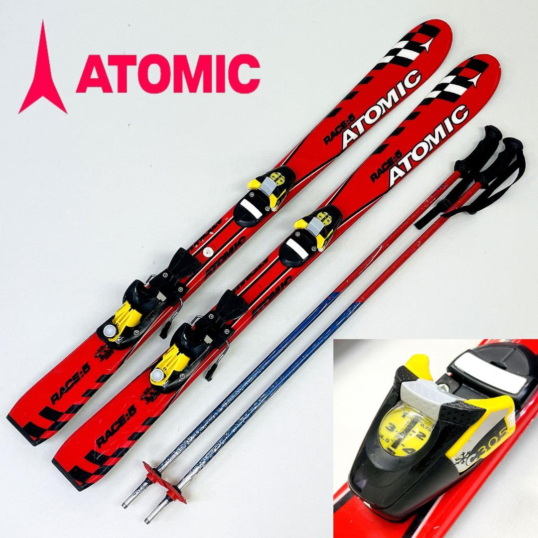 ATOMIC RACE:5 110cm ジュニアスキーセット ストック付き