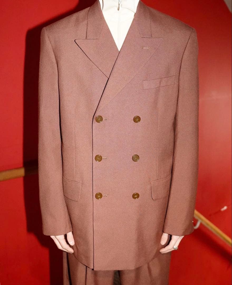 ブラウン ダブルブレストスーツ