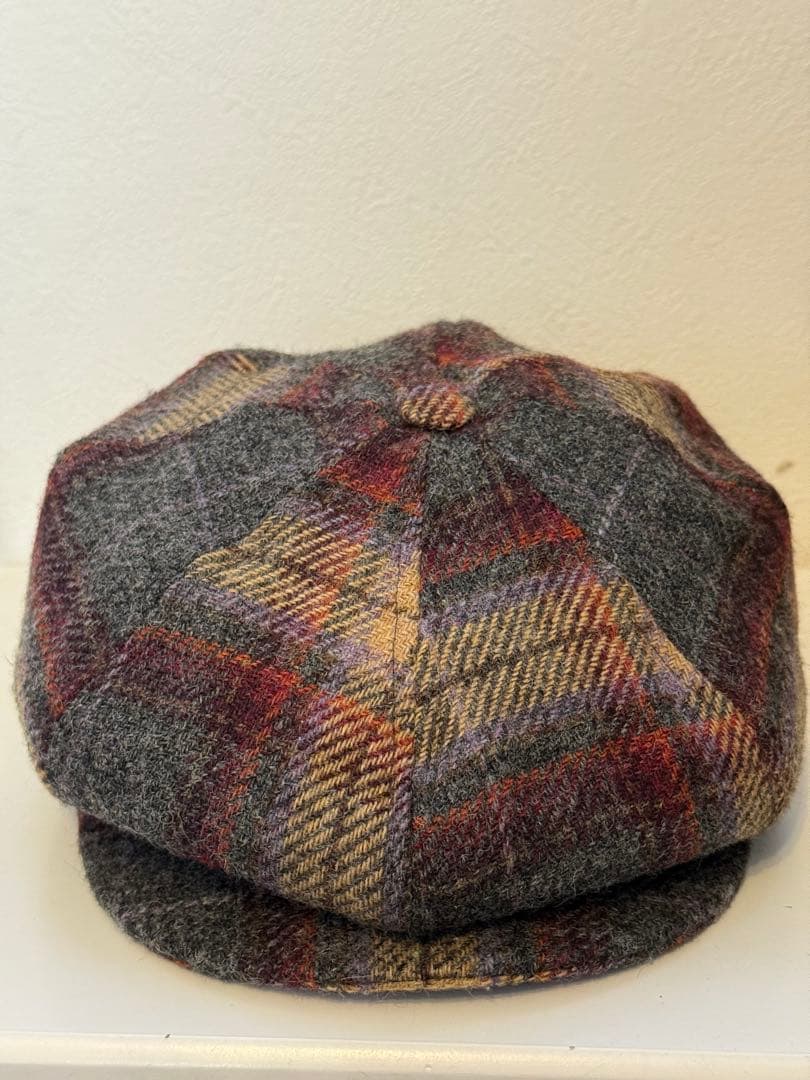 フランス製 ウール チェック キャスケット ハンチング
