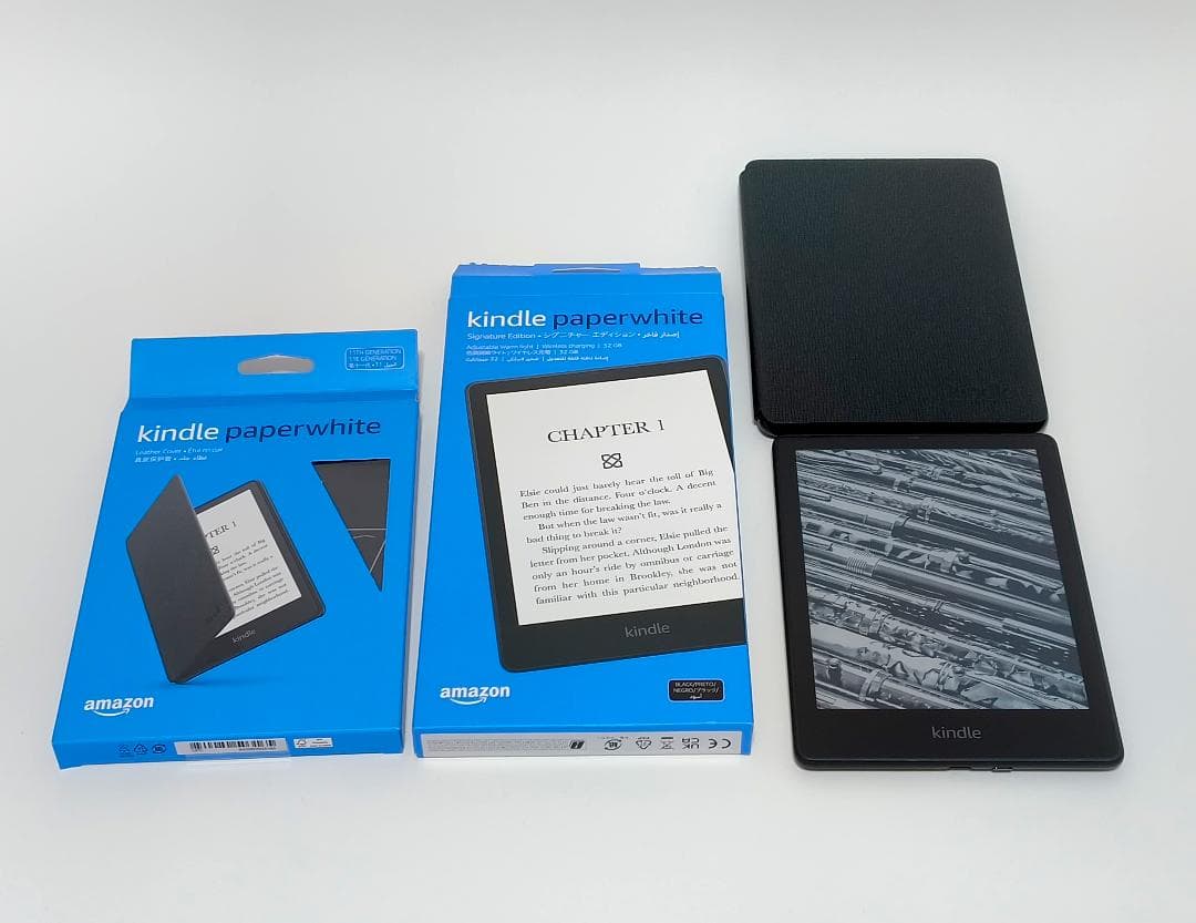 【美品】Kindle Paperwhite シグニチャー & 純正革ケース