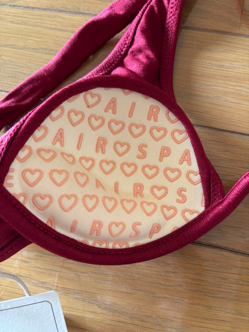 Air space ビキニ　クロス　ワインレッド　赤　Sサイズ　上下