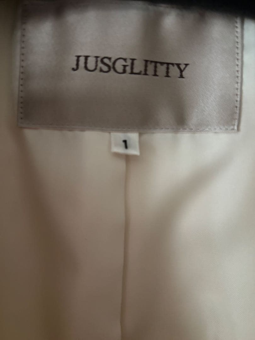 JUSGLITTY ピーコート　ホワイト