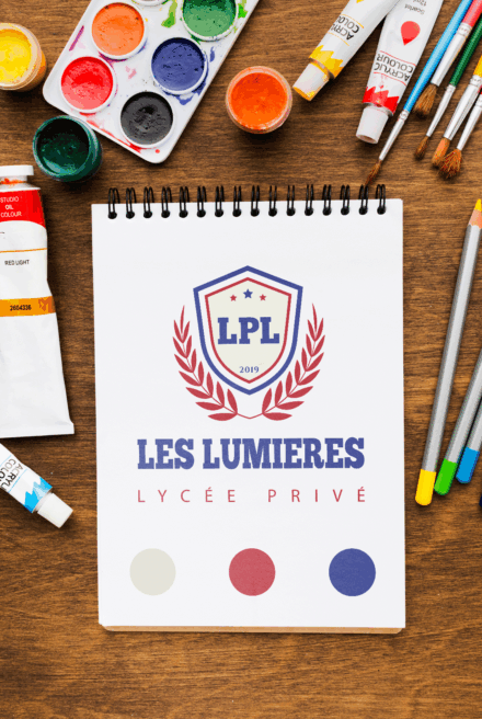 logo-lpl - Easycom Agency Création de l'identité visuelle du Lycée Privé Les Lumières, un établissement éducatif.