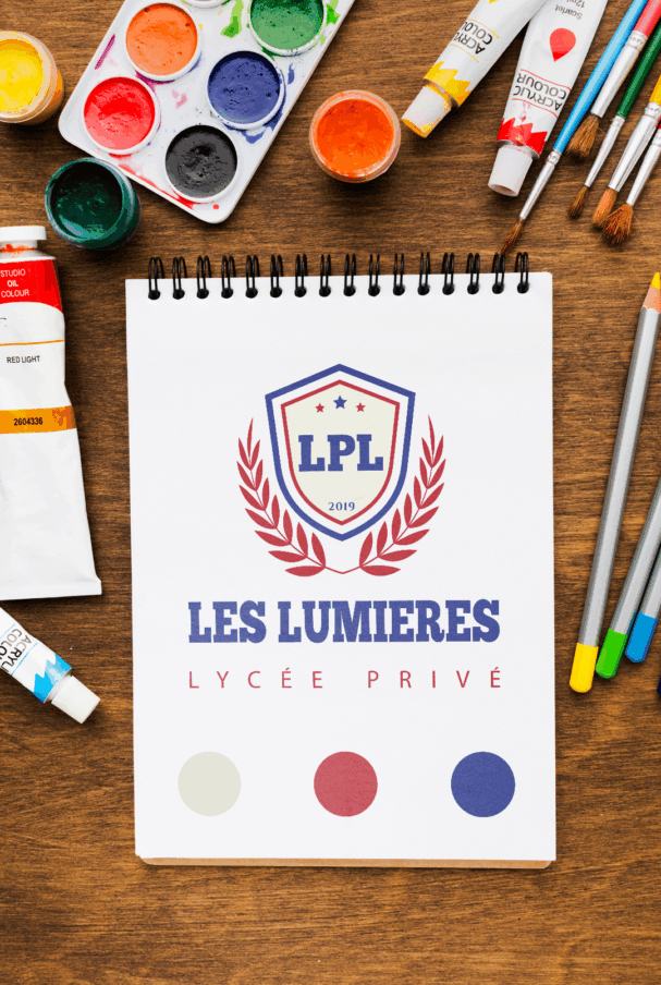 logo-lpl - Easycom Agency Création de l'identité visuelle du Lycée Privé Les Lumières, un établissement éducatif.