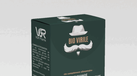 Design du packaging et branding de Bio Virile, complément de vitalité masculine de VGR Pharma.
